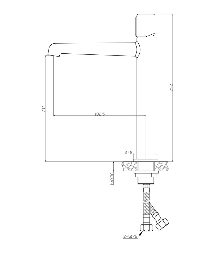 Смеситель для раковины Agger Slim A2212100